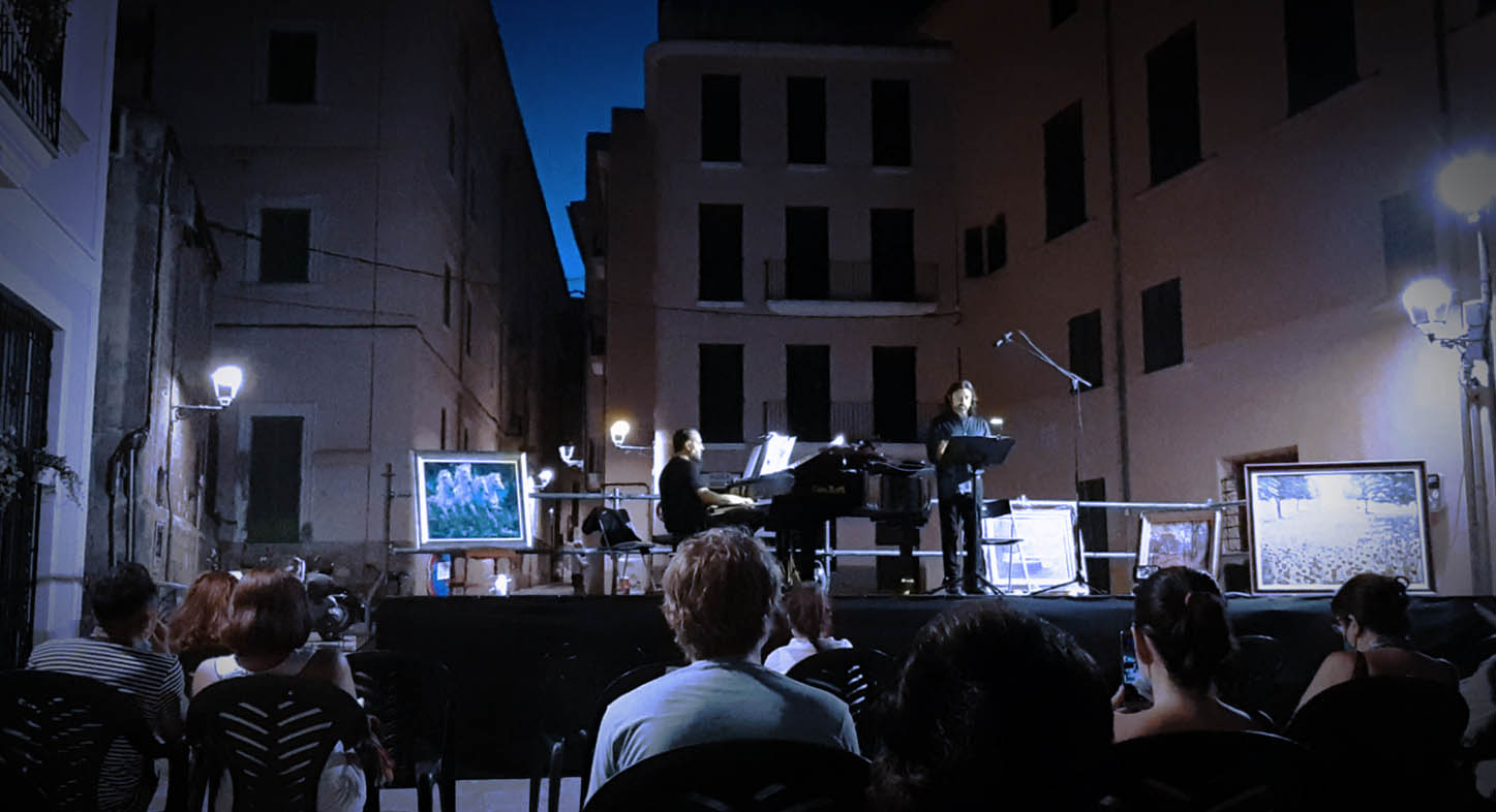 El contratenor Alejandro Prieto junto al pianista Miguel Caballero durante la V velada Girolamo Fontana de Palma